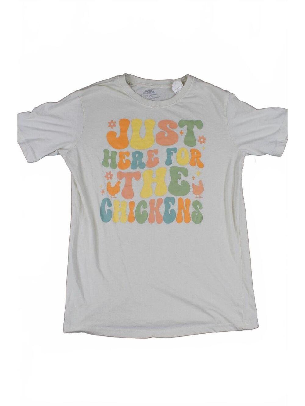 Lost Creek Just Here For The Chickens Graphic Tee Size M